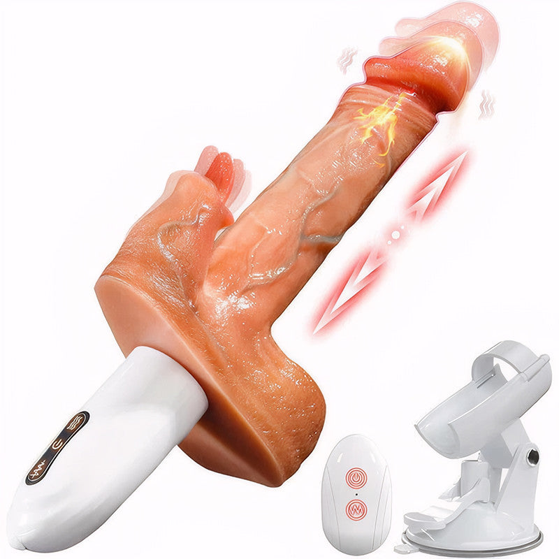Sex Machine 90° Réglable Automatiquement 8 Godes Vibrants, Vibrants et Léchants Vibrateur