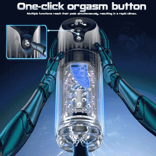 9 Rotating & 4 Suction & Licking Pocket Pussy One-Touch Boost Automatic Male Masturbator