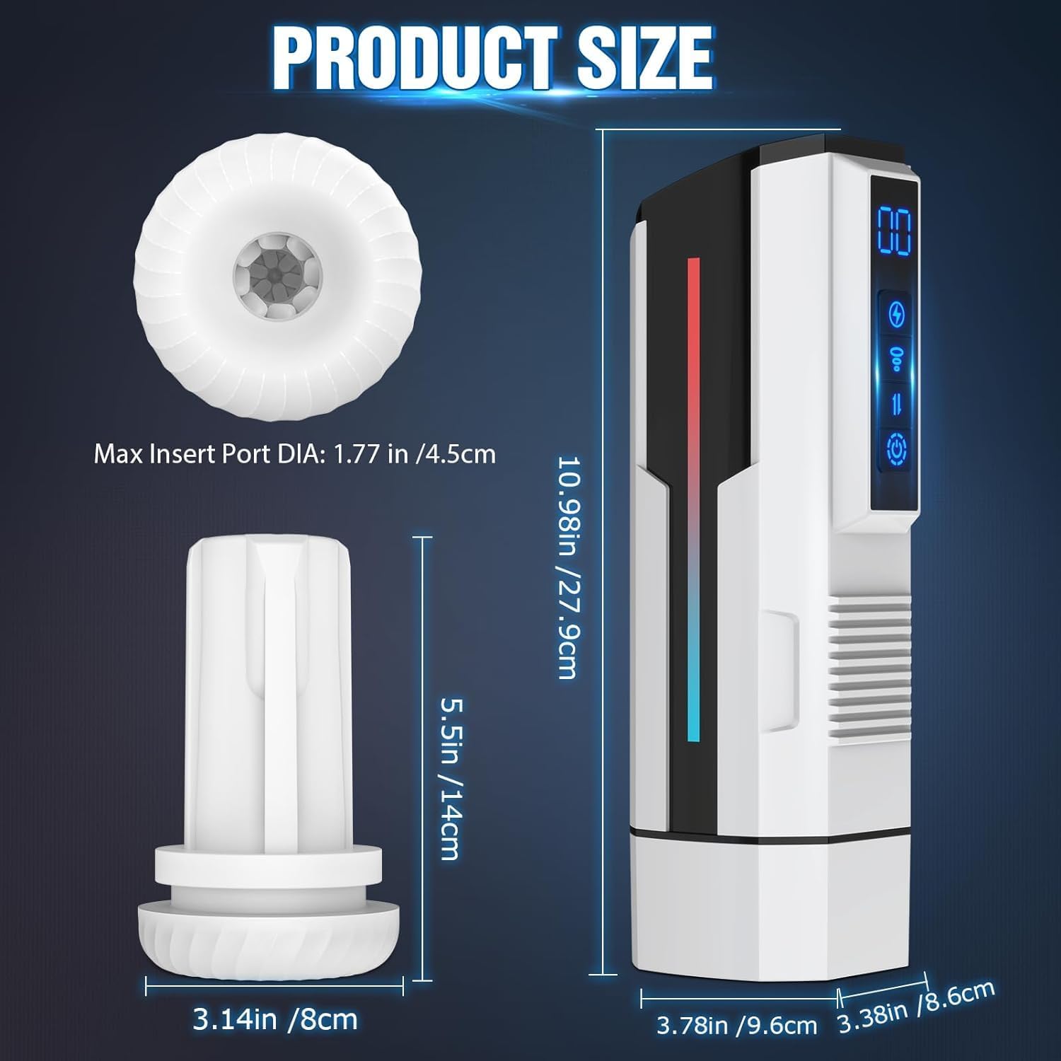 Automatic Male Masturbator Sex Toys for Men, Adult Toy Penis Pump with 7 Vibrating & 5 Sucking Thrusting Modes, LCD Display Mens Realistic Pocket Pussy Stroker Blowjob Machine