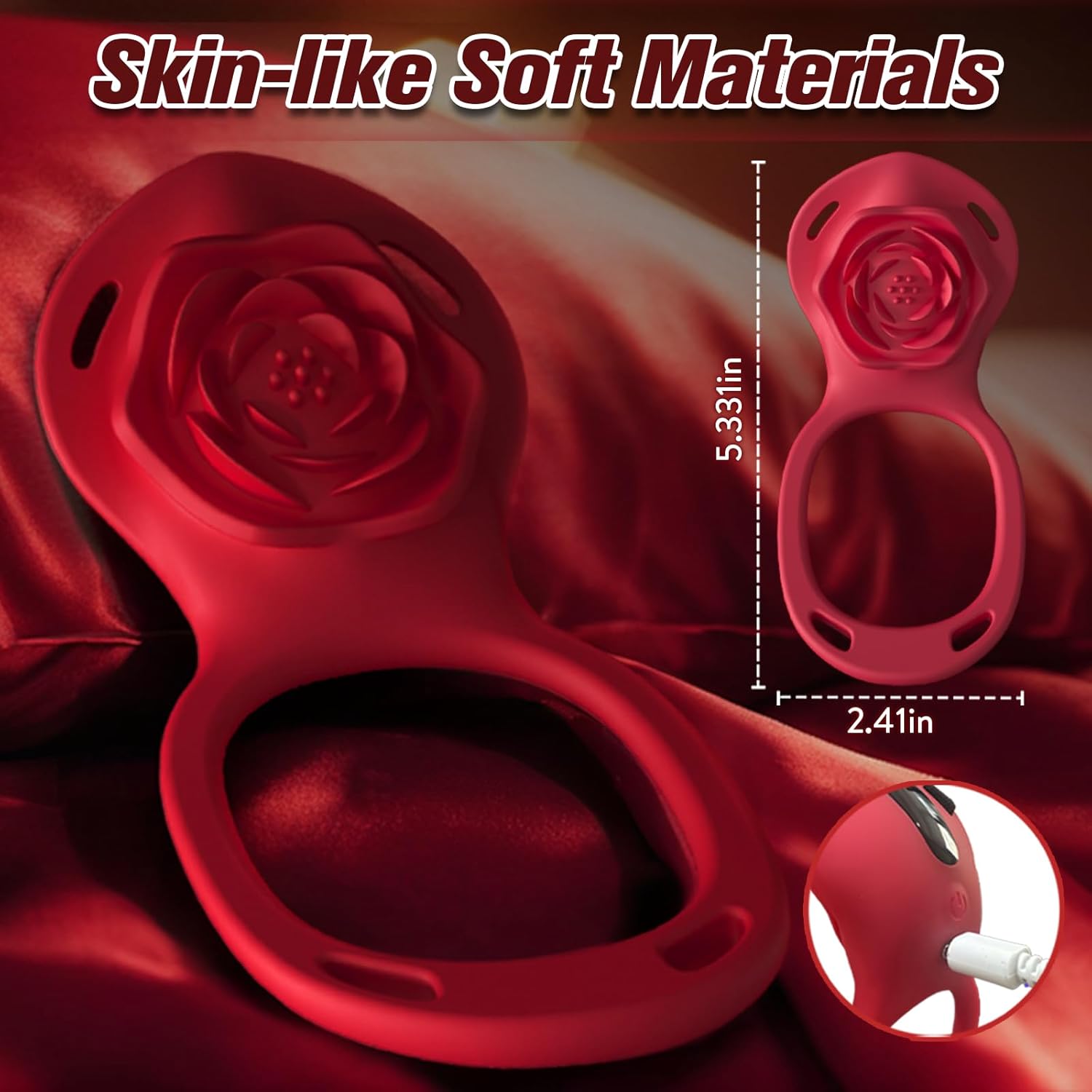 Couples Rose App Remote Control Wearable Vibrator, Couple Women Adult Sex Toys Games for Men, Hands Free Panty Clitoris Vibrator Vibrating Cock Ring, ZOOPLOU BDSM Female Sex Toy